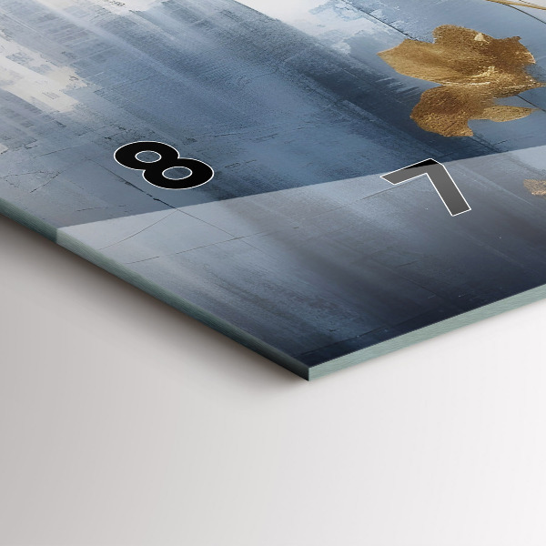 Horizontale Uhr mit motiv Abstrakte Blumen