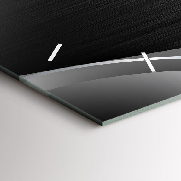 Horizontale Uhr mit motiv Schwarze und silberne Linien