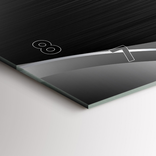 Horizontale Uhr mit motiv Schwarze und silberne Linien