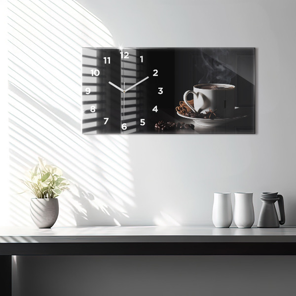 Horizontale Uhr Kaffeetasse