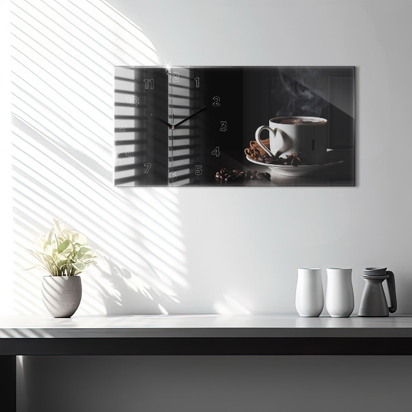 Horizontale Uhr Kaffeetasse
