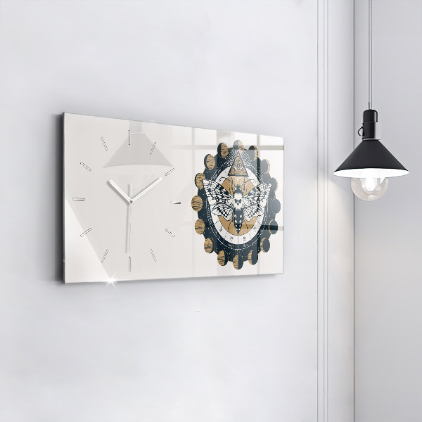 Horizontale Uhr mit motiv Mondphasen und das Auge