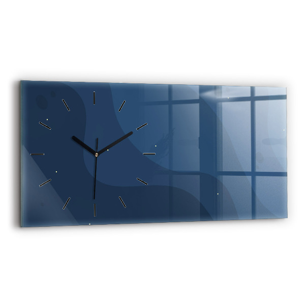 Horizontale Uhr Blaue Wellen