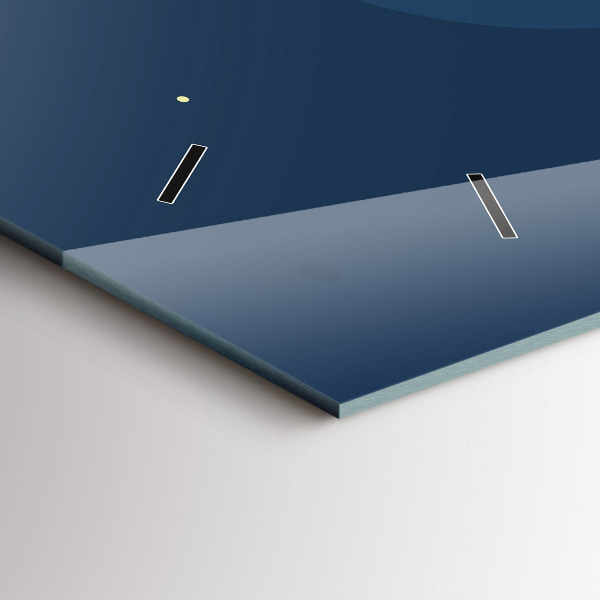 Horizontale Uhr Blaue Wellen