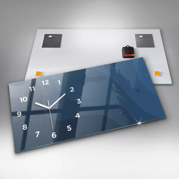 Horizontale Uhr Blaue Wellen