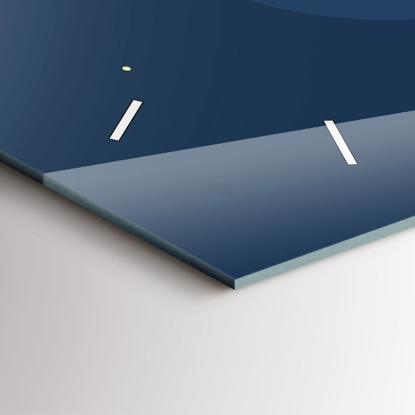 Horizontale Uhr Blaue Wellen