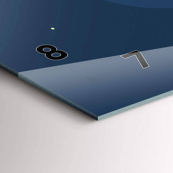 Horizontale Uhr Blaue Wellen