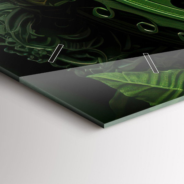 Horizontale Uhr mit motiv Grüner Mechanismus