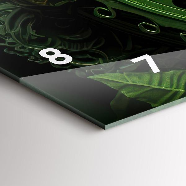 Horizontale Uhr mit motiv Grüner Mechanismus