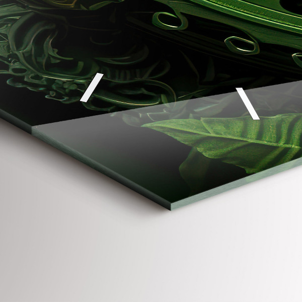 Horizontale Uhr mit motiv Grüner Mechanismus