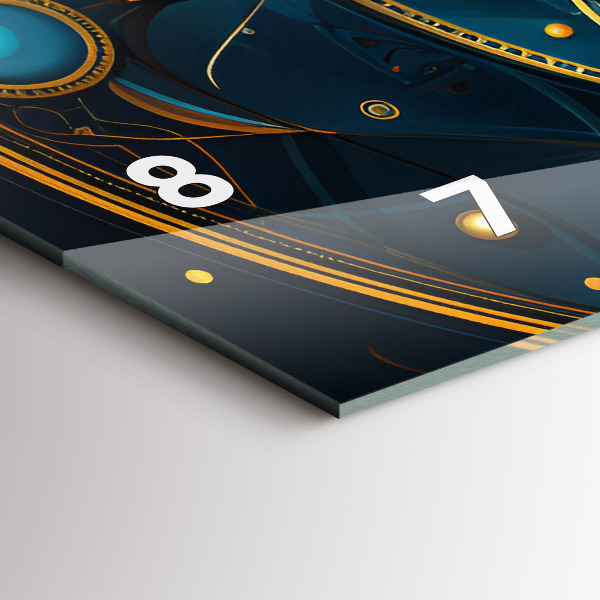 Horizontale Uhr mit motiv Horoskop-Uhr