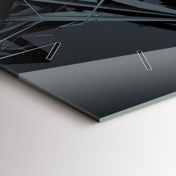 Horizontale Uhr mit motiv Schwarze Abstraktion