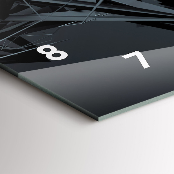 Horizontale Uhr mit motiv Schwarze Abstraktion