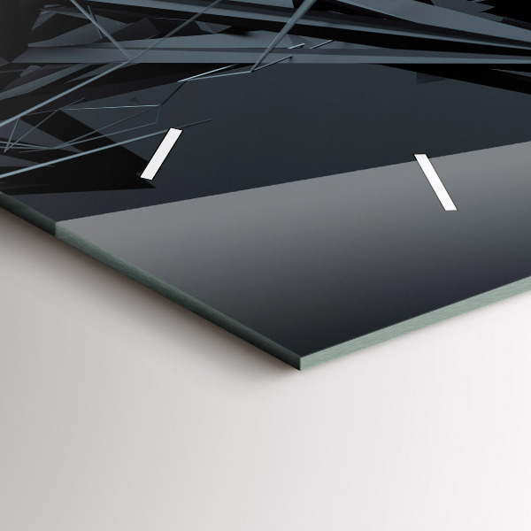 Horizontale Uhr mit motiv Schwarze Abstraktion