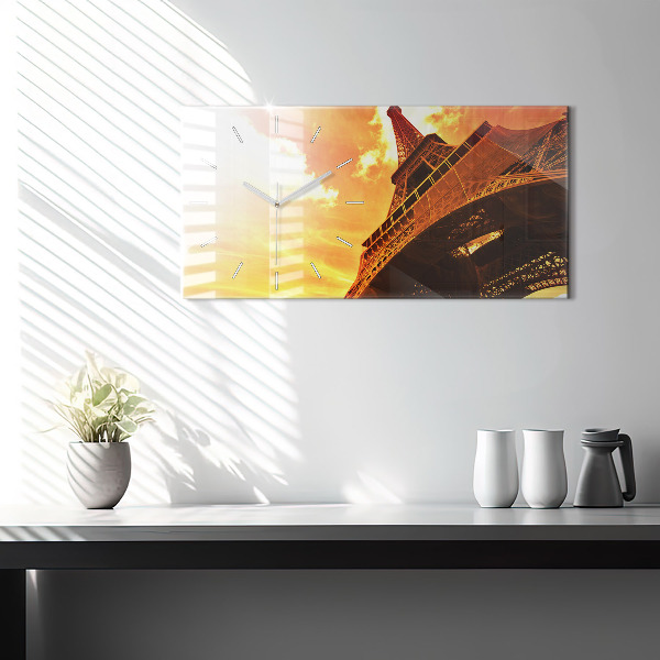Horizontale Uhr mit motiv Eiffelturm in Paris