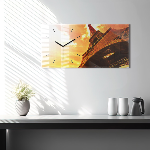 Horizontale Uhr mit motiv Eiffelturm in Paris