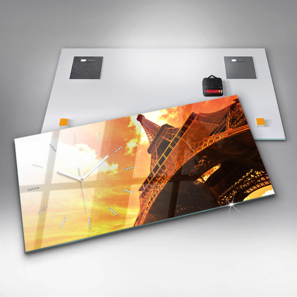 Horizontale Uhr mit motiv Eiffelturm in Paris