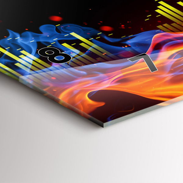 Horizontale Uhr Kopfhörer und Schallwellen