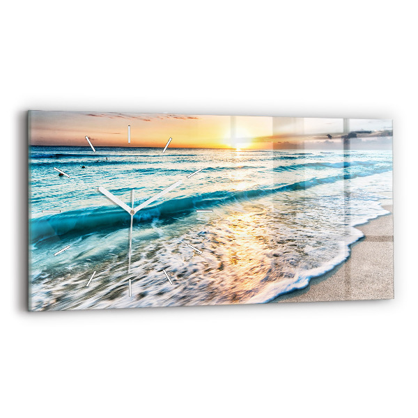 Horizontale Uhr mit motiv Strand, Meer und Sand