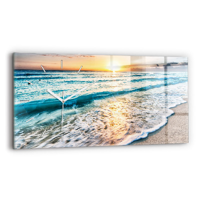 Horizontale Uhr mit motiv Strand, Meer und Sand