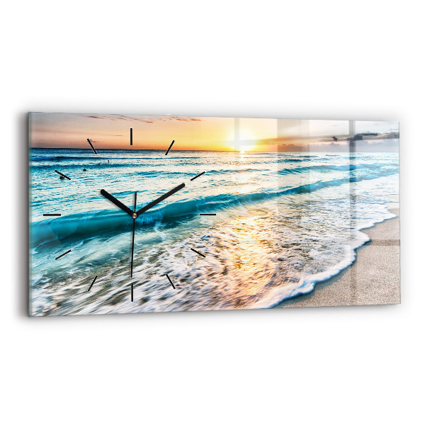 Horizontale Uhr mit motiv Strand, Meer und Sand