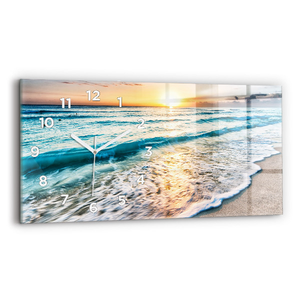 Horizontale Uhr mit motiv Strand, Meer und Sand