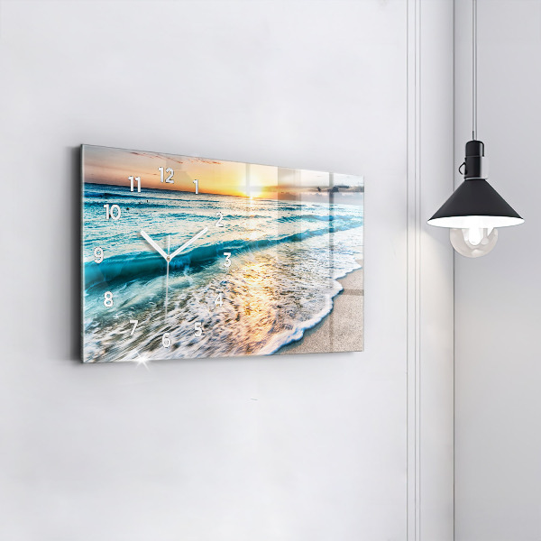 Horizontale Uhr mit motiv Strand, Meer und Sand