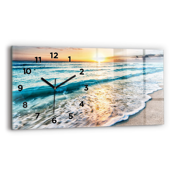 Horizontale Uhr mit motiv Strand, Meer und Sand