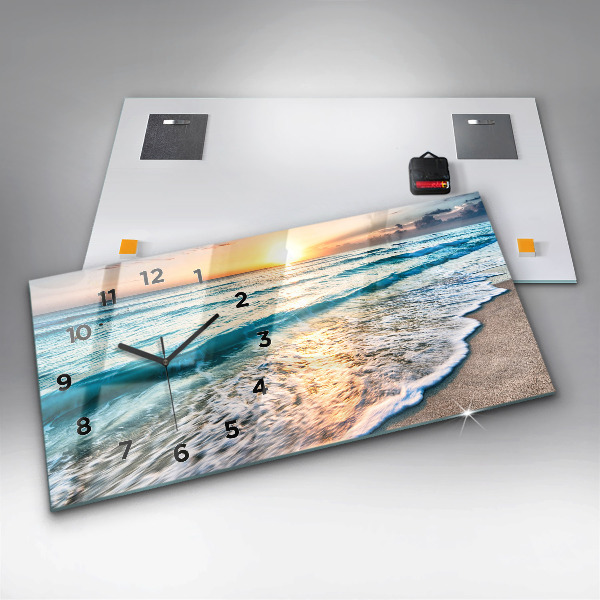 Horizontale Uhr mit motiv Strand, Meer und Sand