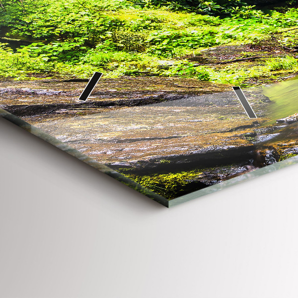 Horizontale Uhr Wasserfall-Wald