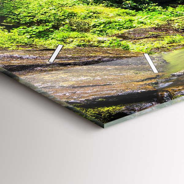 Horizontale Uhr Wasserfall-Wald