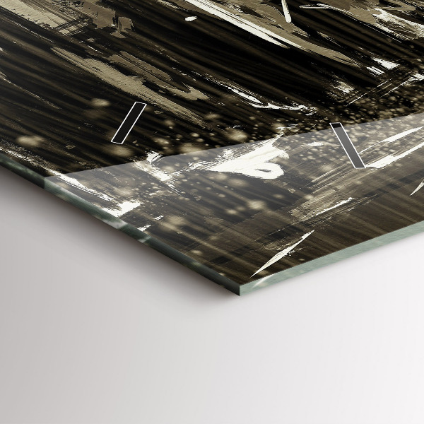 Horizontale Uhr mit motiv Frau in regnerischer Nacht