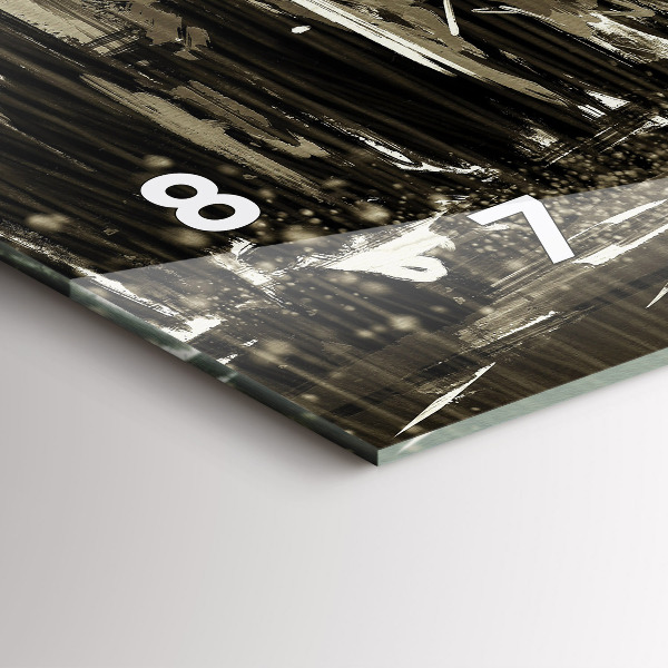 Horizontale Uhr mit motiv Frau in regnerischer Nacht