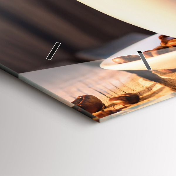 Horizontale Uhr Tasse Kaffee