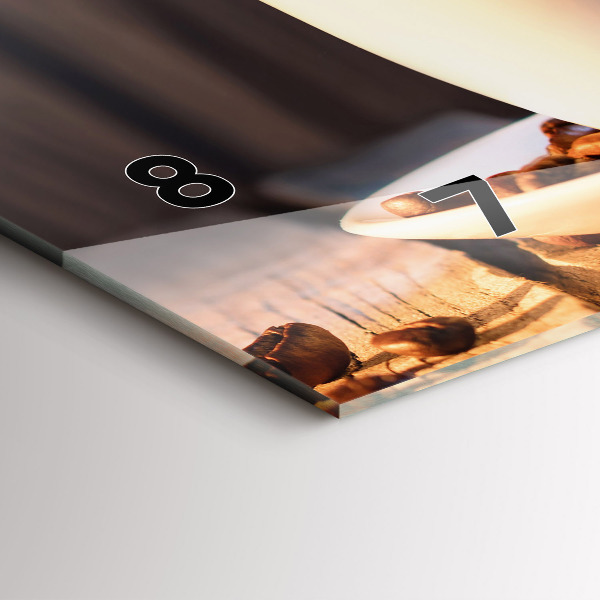 Horizontale Uhr Tasse Kaffee