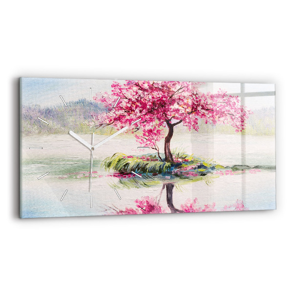 Horizontale Uhr Mosaik eines Baumes