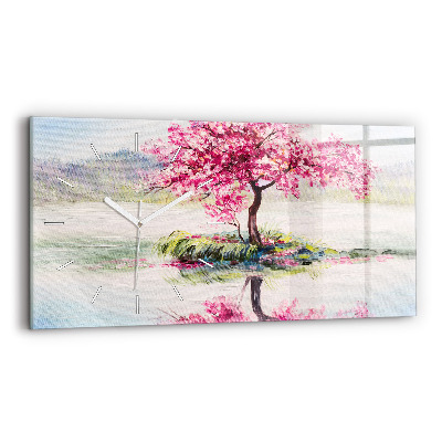 Horizontale Uhr Mosaik eines Baumes