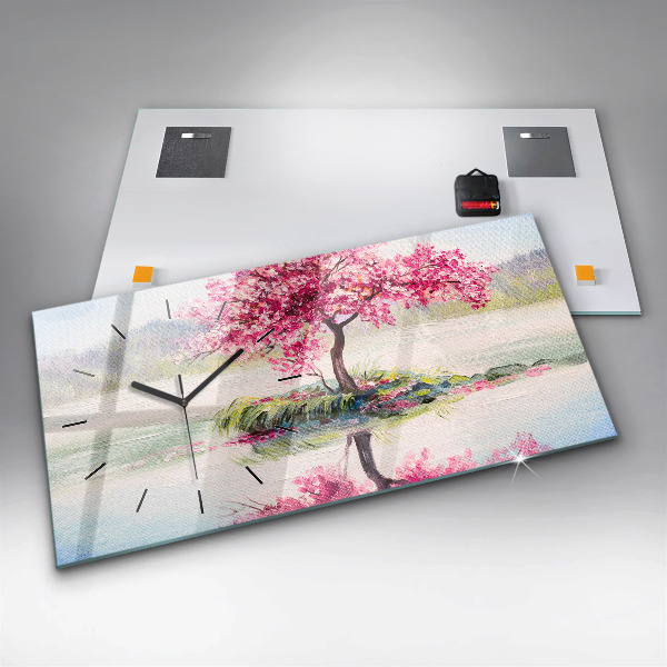 Horizontale Uhr Mosaik eines Baumes