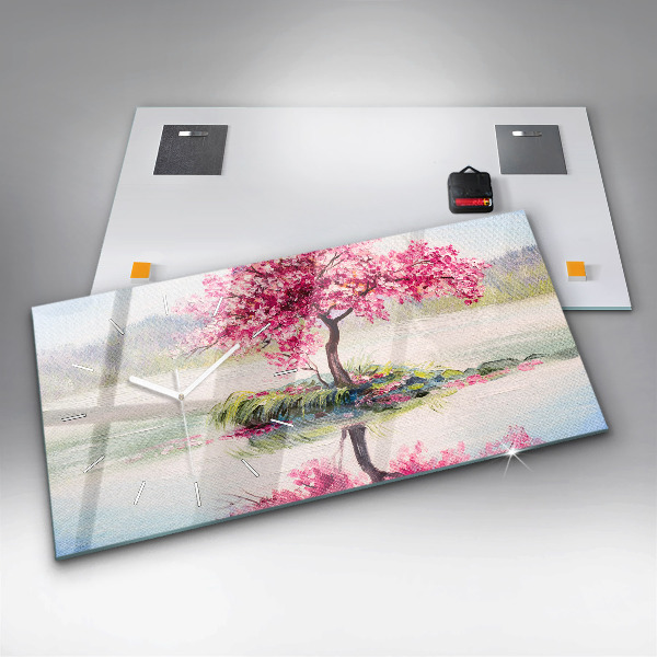 Horizontale Uhr Mosaik eines Baumes