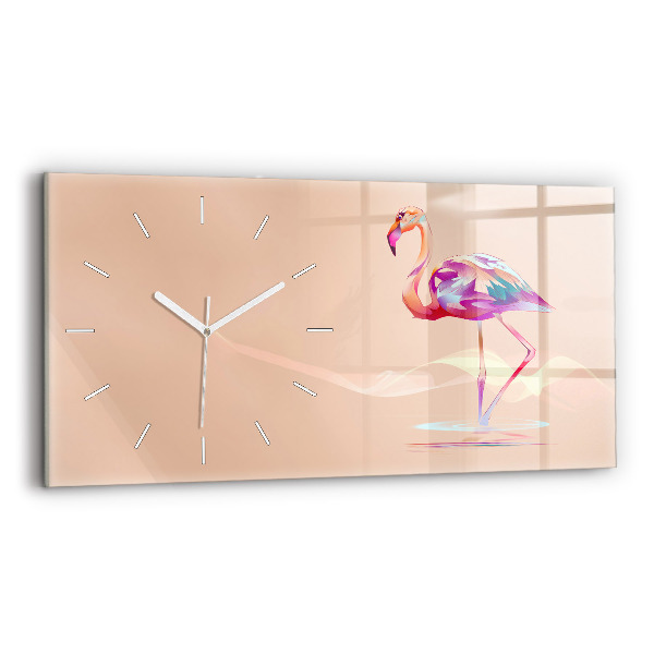 Horizontale Uhr Illustration eines Flamingos