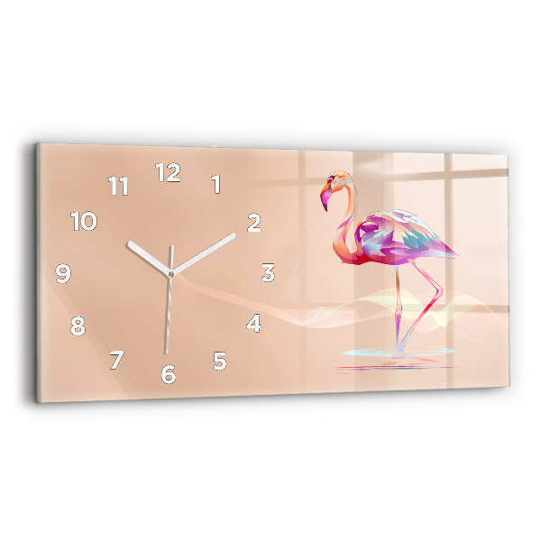 Horizontale Uhr Illustration eines Flamingos