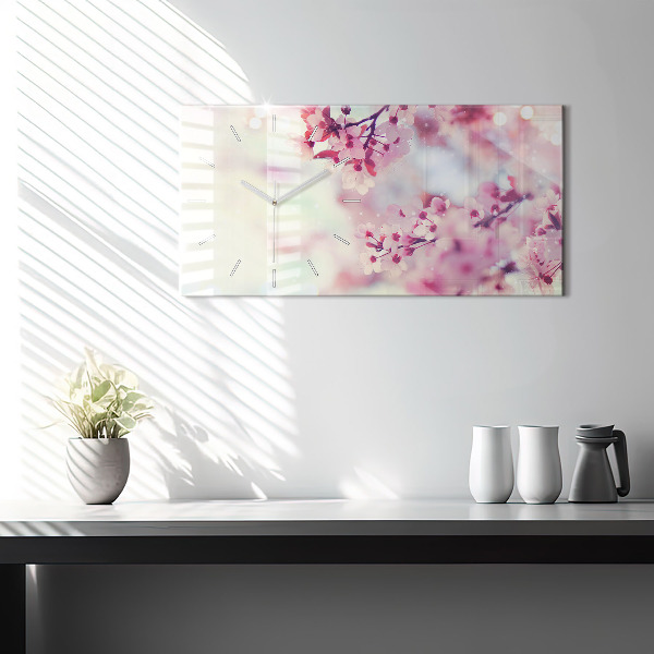 Horizontale Uhr mit motiv Blumen Frühling