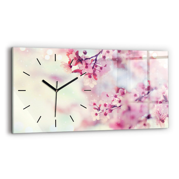 Horizontale Uhr mit motiv Blumen Frühling