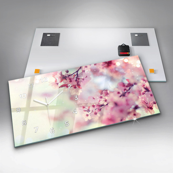 Horizontale Uhr mit motiv Blumen Frühling