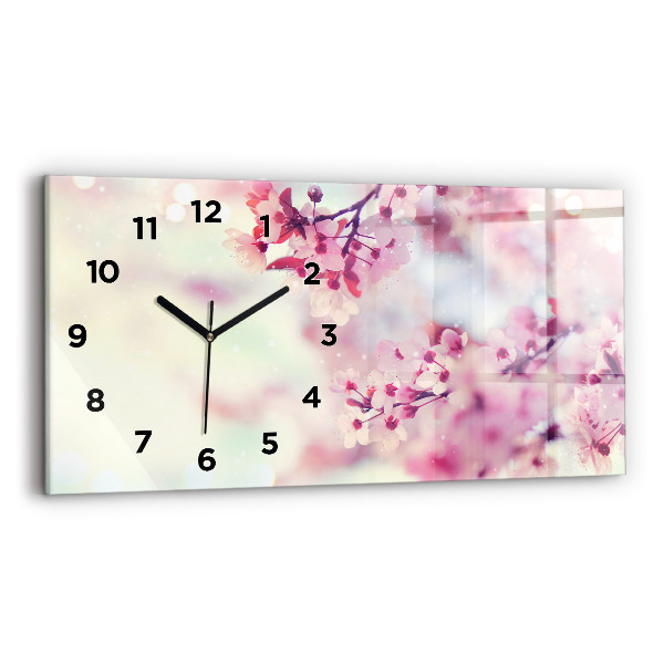 Horizontale Uhr mit motiv Blumen Frühling