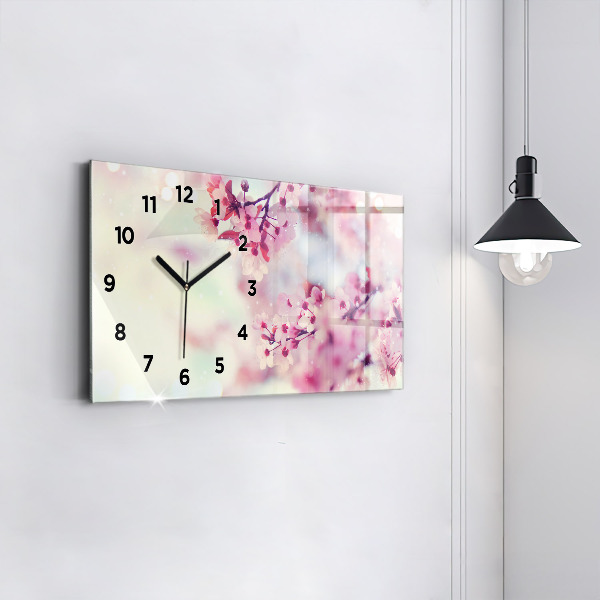 Horizontale Uhr mit motiv Blumen Frühling