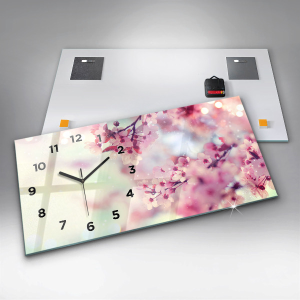 Horizontale Uhr mit motiv Blumen Frühling