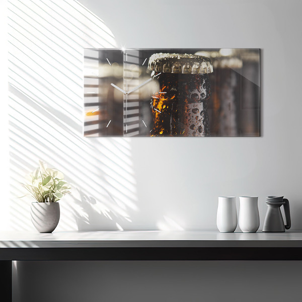 Horizontale Uhr mit motiv Glasflaschen
