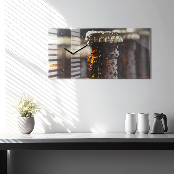 Horizontale Uhr mit motiv Glasflaschen