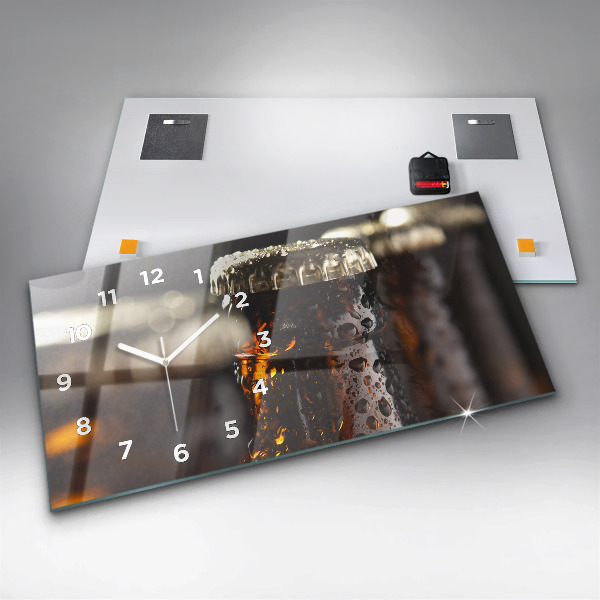Horizontale Uhr mit motiv Glasflaschen